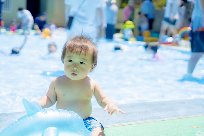 水辺で遊んでいる時の1枚