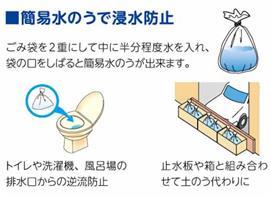 簡易すいのうで浸水防止