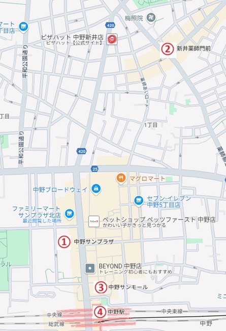 今回巡ったスポット