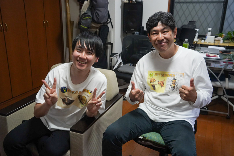 インタビュー当日の様子 。