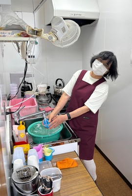 洗い物の様子