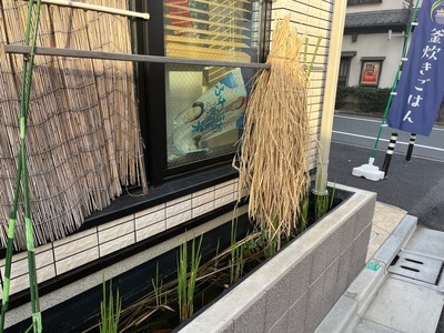 お店の横にある田んぼ