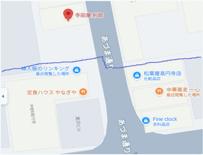 地図のスクリーンショット