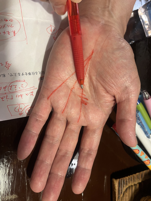 占いの様子