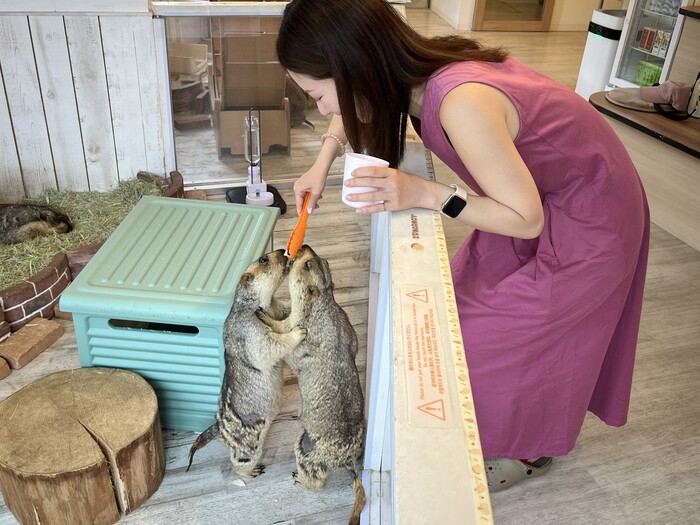 おやつあげ体験