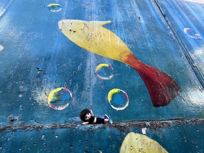 魚の壁画