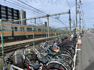 自転車駐車場からの景色