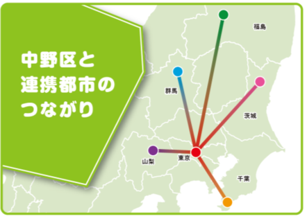 連携自治体の場所を示す地図