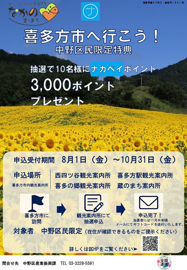 喜多方市訪問特典事業チラシ