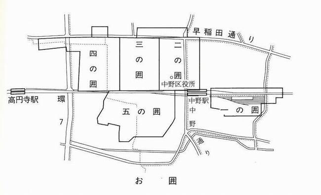 お囲いの位置図