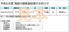 結果見本