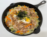 豚肉とキャベツのフライパン蒸し写真