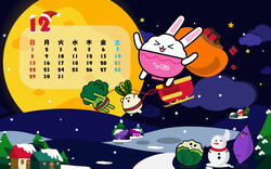 うさごはんカレンダー12月