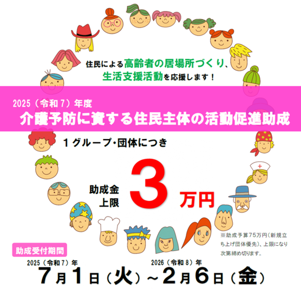住民活動を応援する補助金の説明です。