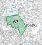 埋蔵文化財包蔵地図（東中野2丁目）