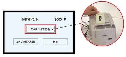 500ポイントでお買い物券に交換できます