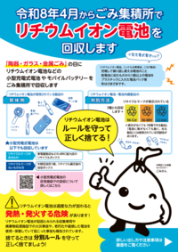 リチウムイオン電池回収チラシ
