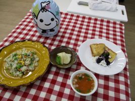 カラフルまぜごはん、フレンチトースト、かぶの味噌ヨーグルト漬け