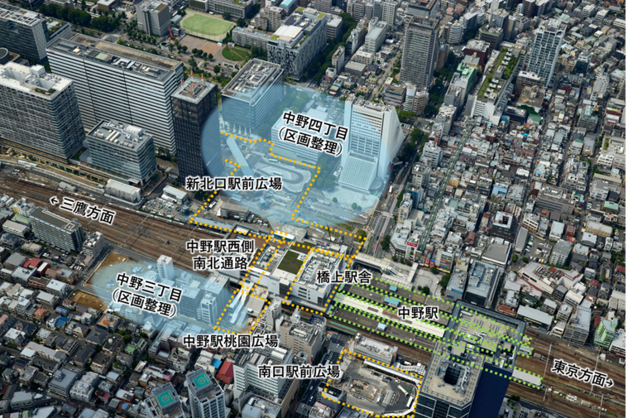 中野駅全景（令和8（2026）年6月撮影）写真