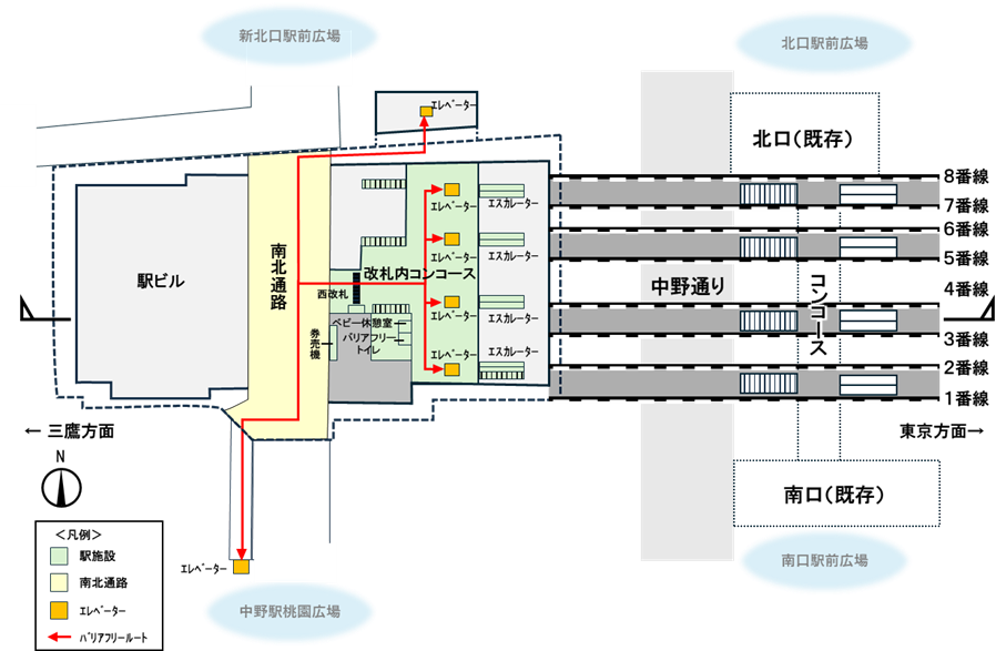 駅舎平面の概要図