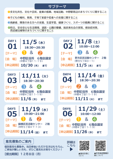 区民と区長のタウンミーティングのチラシ