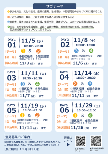 区民と区長のタウンミーティングのチラシ