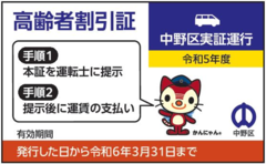 高齢者割引証（旧デザイン）
